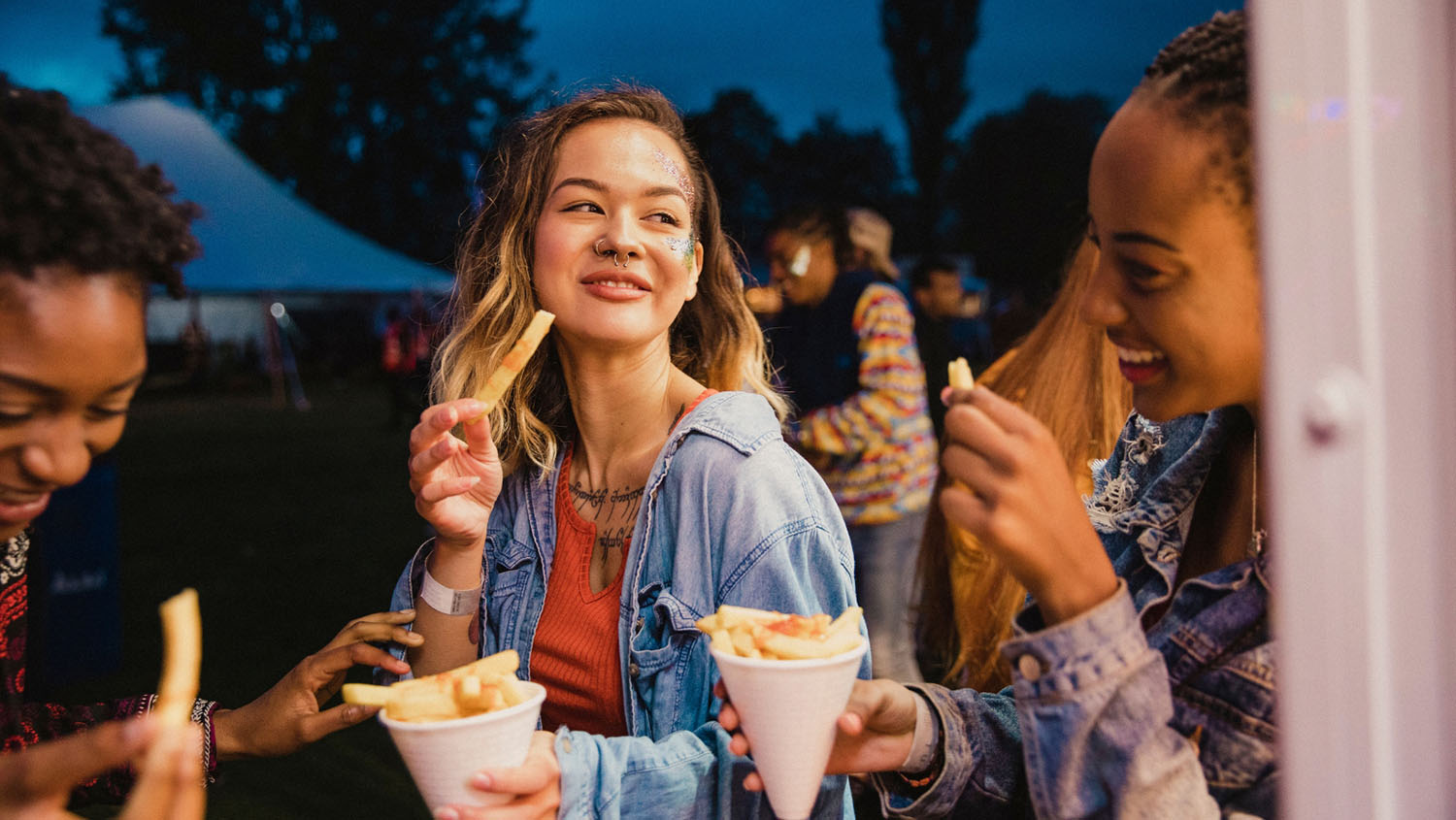 Food court på stadsfestival